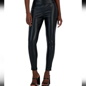 NWT INC Black Faux Leather Leggings